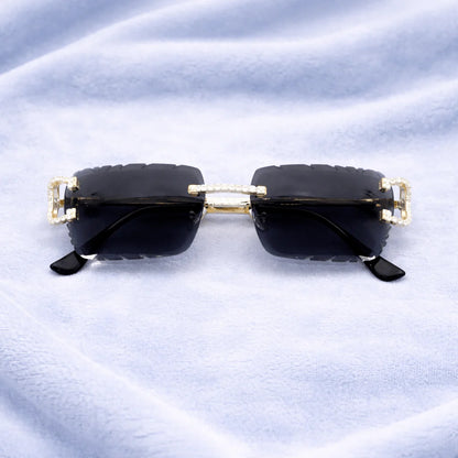 Black Iced out Designer Glasses
